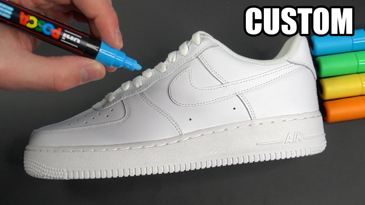 CUSTOM AIR FORCE 1 👟🎨 WITH POSCA MARKERS !!