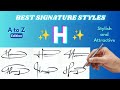 Signature Ideas for Letter H l H Signature Styles | Signature Style Of My Name | Star Signature