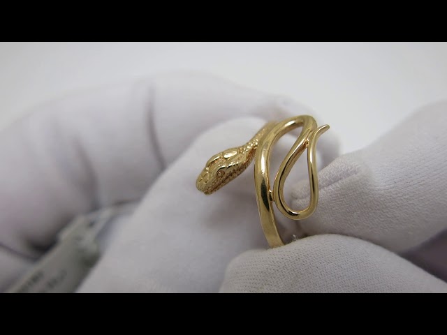 Золотое кольцо "Змея" 2200182 Видеообзор
