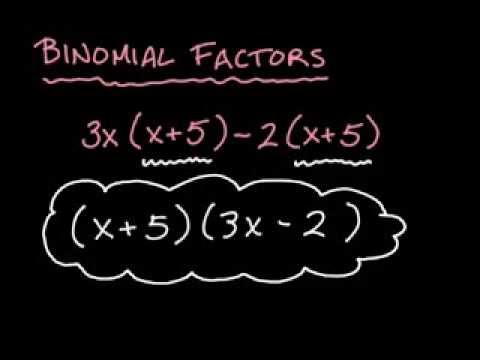 Common Binomial Factors