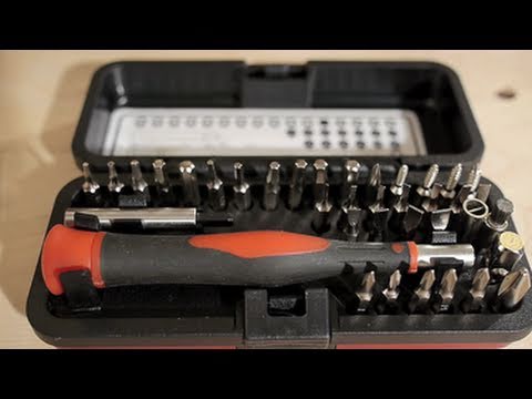 StewMac Guitar Tech Screwdriver Set - 36 Bit Set - Specifically for Fretted Instruments - Easy Grip Handle with Extender image 6