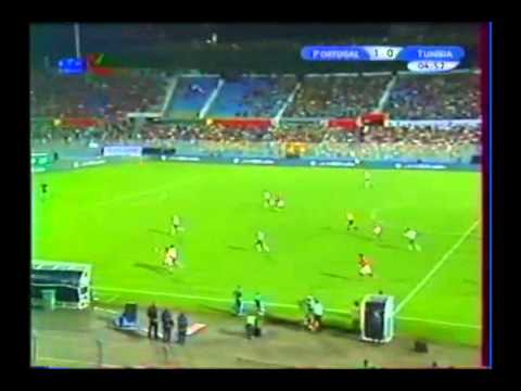 Portugal 1-1 Tunisia   match amical en 2002 | but ...