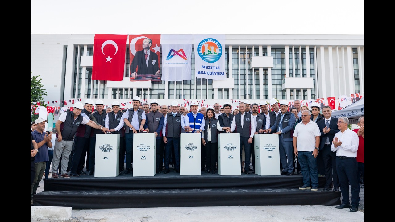 BAŞKAN SEÇER, ‘MEZİTLİ KENT MEYDANI TEMEL ATMA TÖRENİ’NE KATILDI