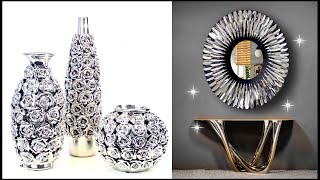 Silver Room Decor Ideas | DIY | GLAM FLOWER VASE | MIRROR DECORATION | FASHION PIXIES