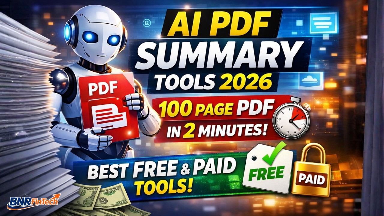 AI PDF Summary Tools 2026 – 100 Page PDF in 2 Minutes | Best Free & Paid Tools (Full Guide)