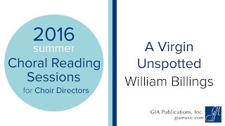 A Virgin Unspotted | William Billings