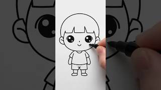 How to Draw a Cute Little Boy | Easy Step-by-Step Drawing