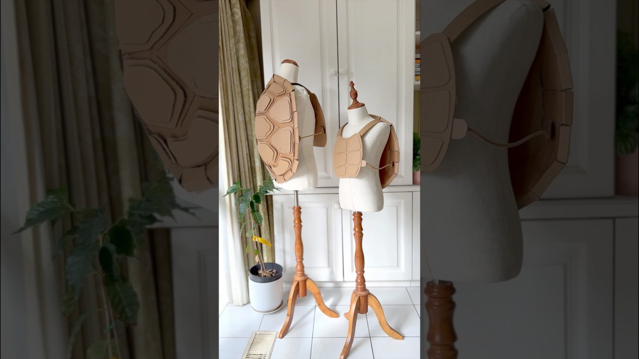 DIY Cardboard Turtle Shell Costume template and tutorial by Zygote Brown Designs