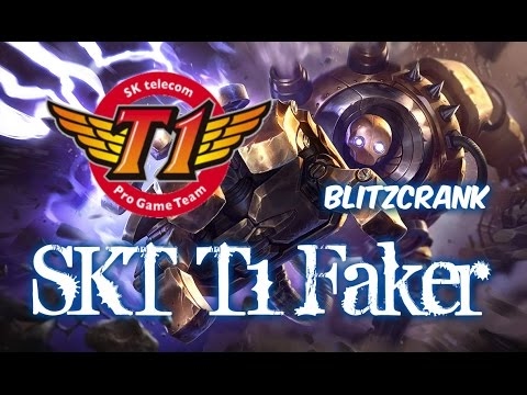 SKT T1 Faker BLITZCRANK vs Thresh Support - League of Legends Ranked Korean Patch 5.12