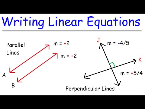 Writing Linear Equations of Parallel and Perpendicular Lines Algebra
