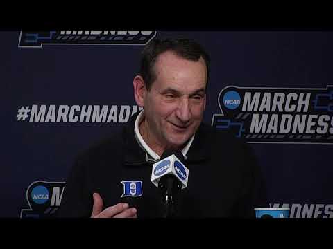 Coach K reacts after Duke's second round win – Press conference