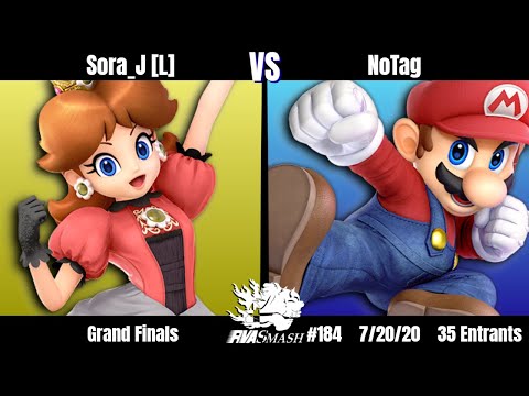 RVA Smash 184 | Sora_J [L] (Daisy) vs NoTag (Mario) | GRAND FINALS | 35 Entrants | SSBU
