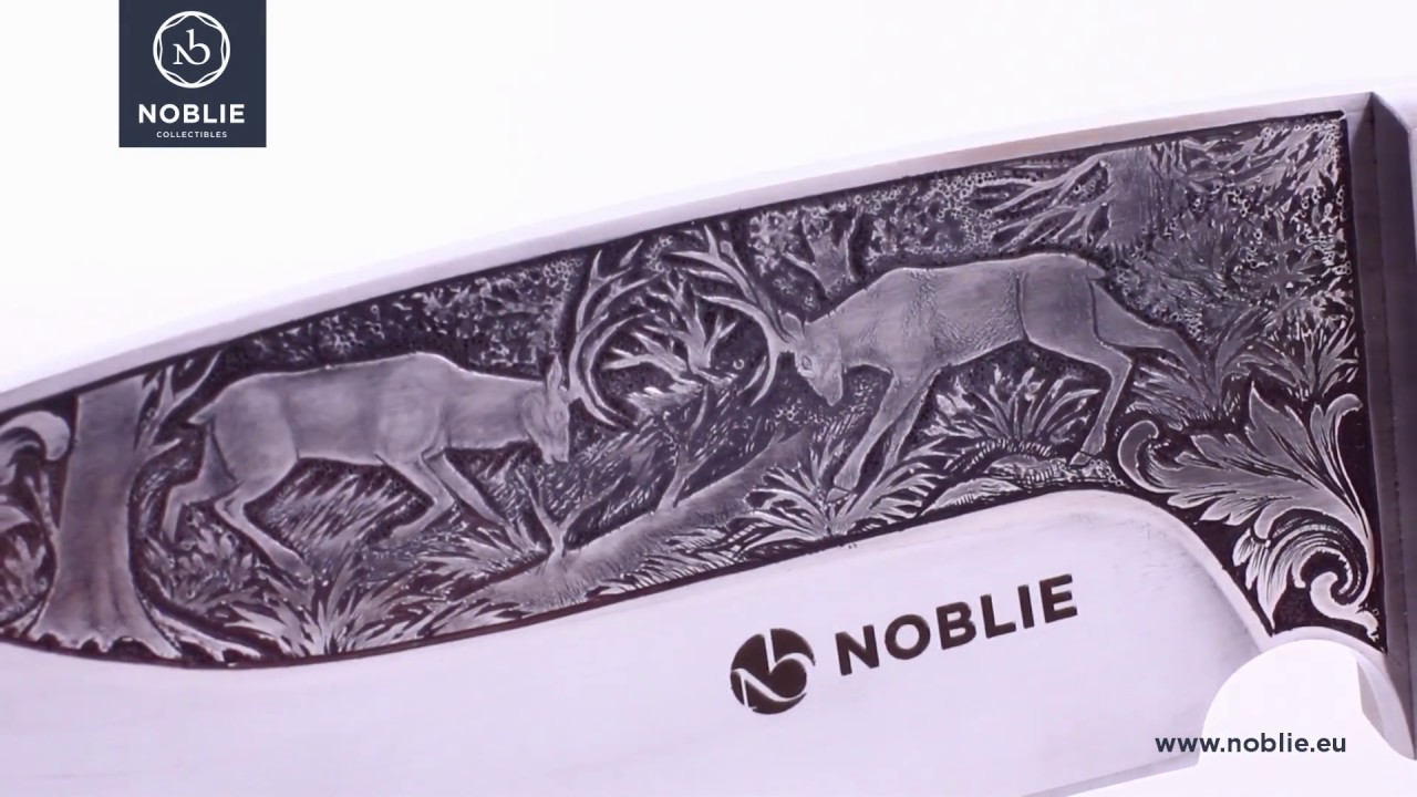 Hand engraved knife NOBLIE