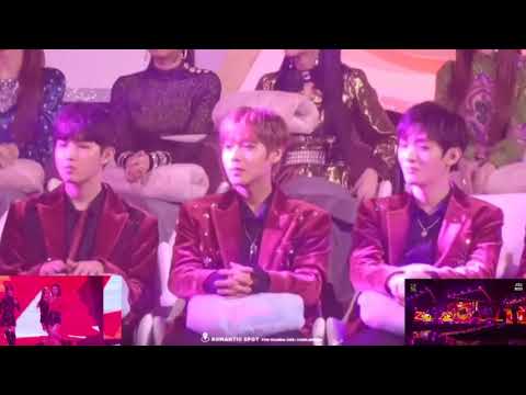 180110 Wanna One Reaction to Red Velvet Rookie & Red Flavor at GDA 2018