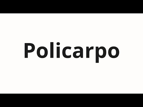 How to pronounce Policarpo