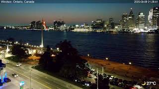 2025-08-09 Morning Segment - Detroit River Live Cam from Windsor, Ontario, Canada