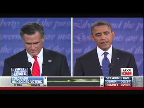 First Presidential Debate 2012 Barack Obama Mitt Romney Denver Colorado October 3, 2012 (1/6)