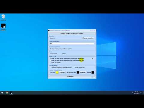 Outdoor Temperature Alarm Software