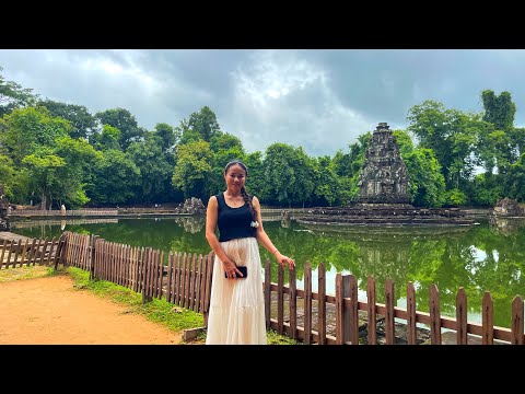 4K Temple In Cambodia: Walking Tour in Neak Pean Temple at Angkor, Siem Reap