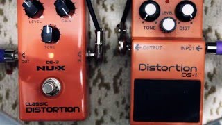 NUX DISTORTION DS-3 vs Boss Distortion DS-1 pedal comparison