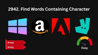 2942. Find Words Containing Character