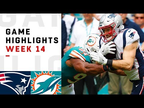 Patriots vs. Dolphins Week 14 Highlights | NFL 2018