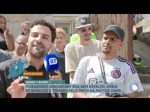 Bairro a Bairro: moradores denunciam rua em condições precárias em Ribeirão das Neves, na Grande BH
