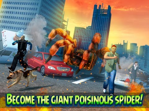 Giant Spider City Attack Simulator 3D Gameplay Video Android