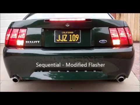 Mustang Modified Flasher Before and After (Sequential Taillights) - Long Version - Auto DIY