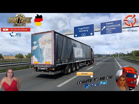 Euro Truck Simulator 2 (1.40 Beta) Delivery in Germany Mercedes Actros MP3 by SCS + DLC's & Mods