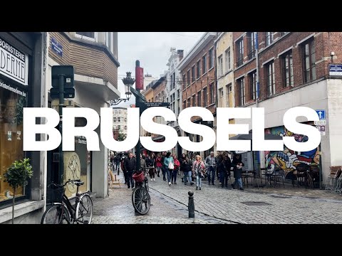 Brussels - Belgium 🇧🇪 | 4K | rainy walking tour |