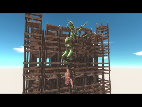 GIANT PRAYING MANTIS Battles on Tilting Tower Animal Revolt Battle Simulator