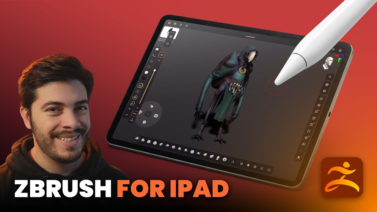 Exploring ZBrush iPad with a Full Character
