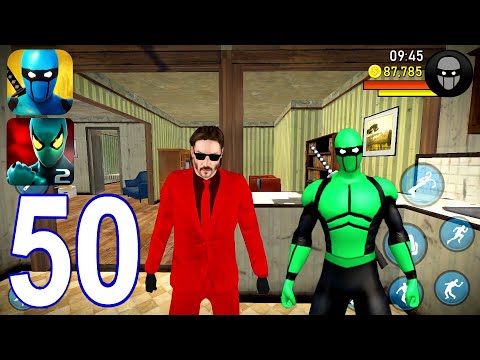 Power Spider 2, Blue Ninja, Rope Hero - Gameplay Walkthrough Part 50 - New Skins (iOS, Android)