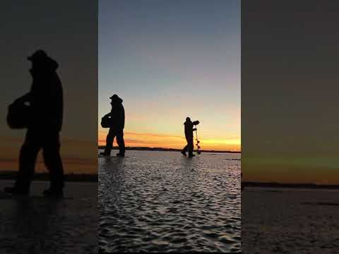 Early Ice Drilling (StrikeMaster 40V Ice Auger)