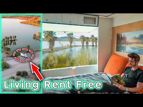 Vanlife Living rent free on the lake in Arizona