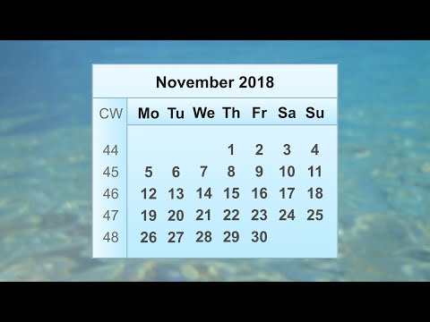 November 2018 Calendar