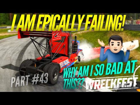 (EPICALLY FAILING AT THIS GAME) WRECKFEST CAREER MODE Playthrough Part #43 (Xbox One 1080p HD)