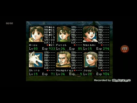 Suikoden II - Easy Level Up to 80 and Stats STR and MAG max (2nd Method Trick)