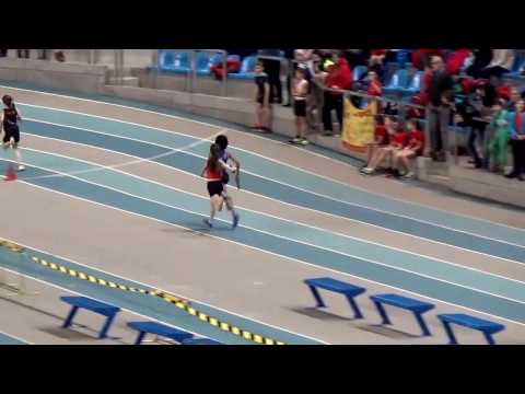15/01/2017 Indoor Vlierzele Sportief - 4 x 200 miniemen meisjes