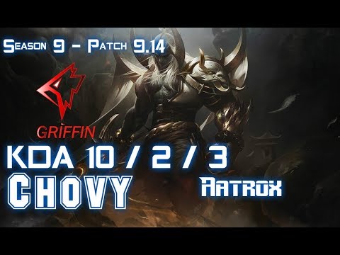 GRF Chovy AATROX vs KENNEN Top - Patch 9.14 KR Ranked