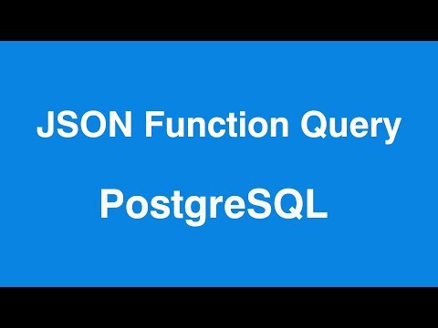 Postgresql Json Function Query