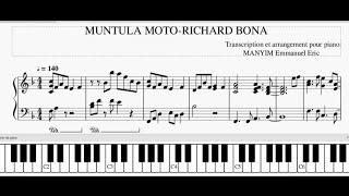 MUNTULA MOTO-RICHARD BONA PIANO COVER PARTITION TUTO