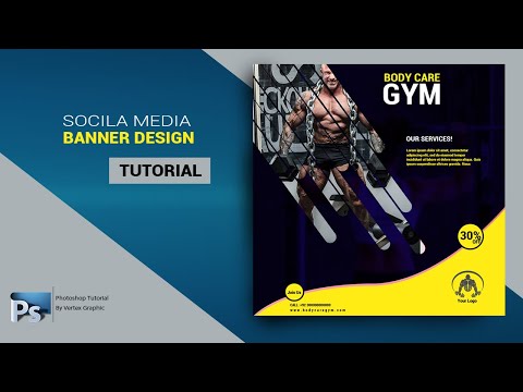 Learn academy banner or Social media ad design in adobe photoshop