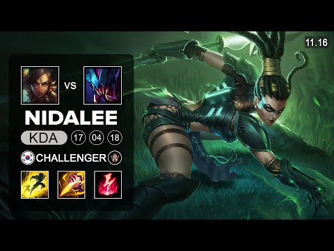Nidalee Jungle vs Reksai - KR Challenger Patch 11.16