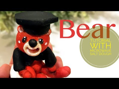 Microwave Salt Dough Bear Figurine