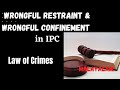 Wrongful Restraint Wrongful Confinement IPC Law For Beginners Dr K K Sunitha