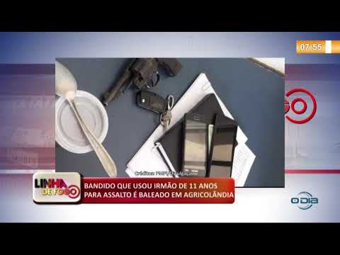 LINHA DE FOGO (30 10) BANDIDO QUE USOU IRMíO DE 11 ANOS PARA ASSALTO É BALEADO EM AGRICOLí‚NDIA