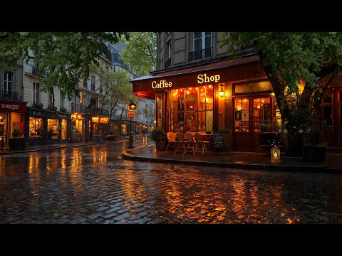 Paris Street Vibes on a Rainy Day ☕ Relaxing Jazz Coffee Music for Work, Study & Chill