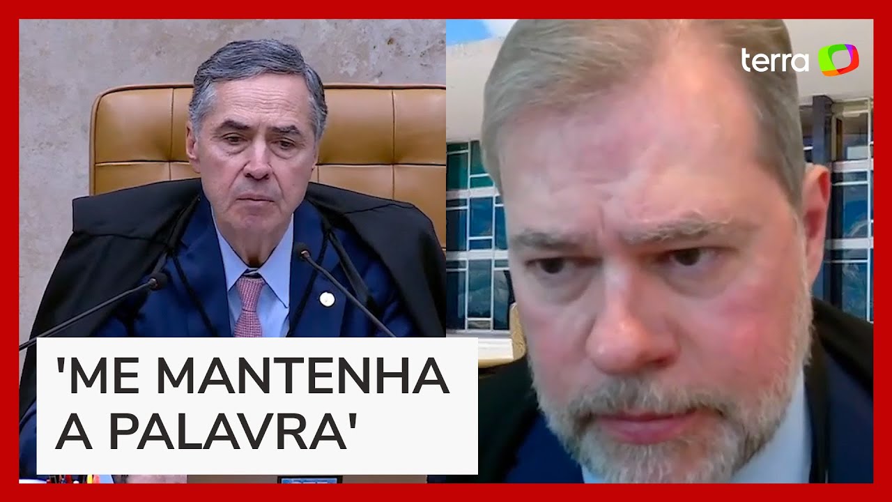 Toffoli e Barroso discutem por direito de palavra em sessão no STF